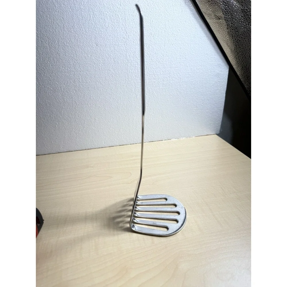 INOX‎ Edelstahl Rost Frei 18/8 Heavy Stainless Slotted Angled Spatula/Masher